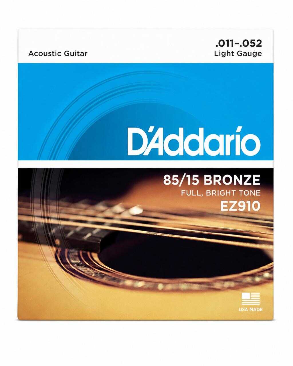 Cuerdas de guitarra acústica D'Addario Bronze 11-52