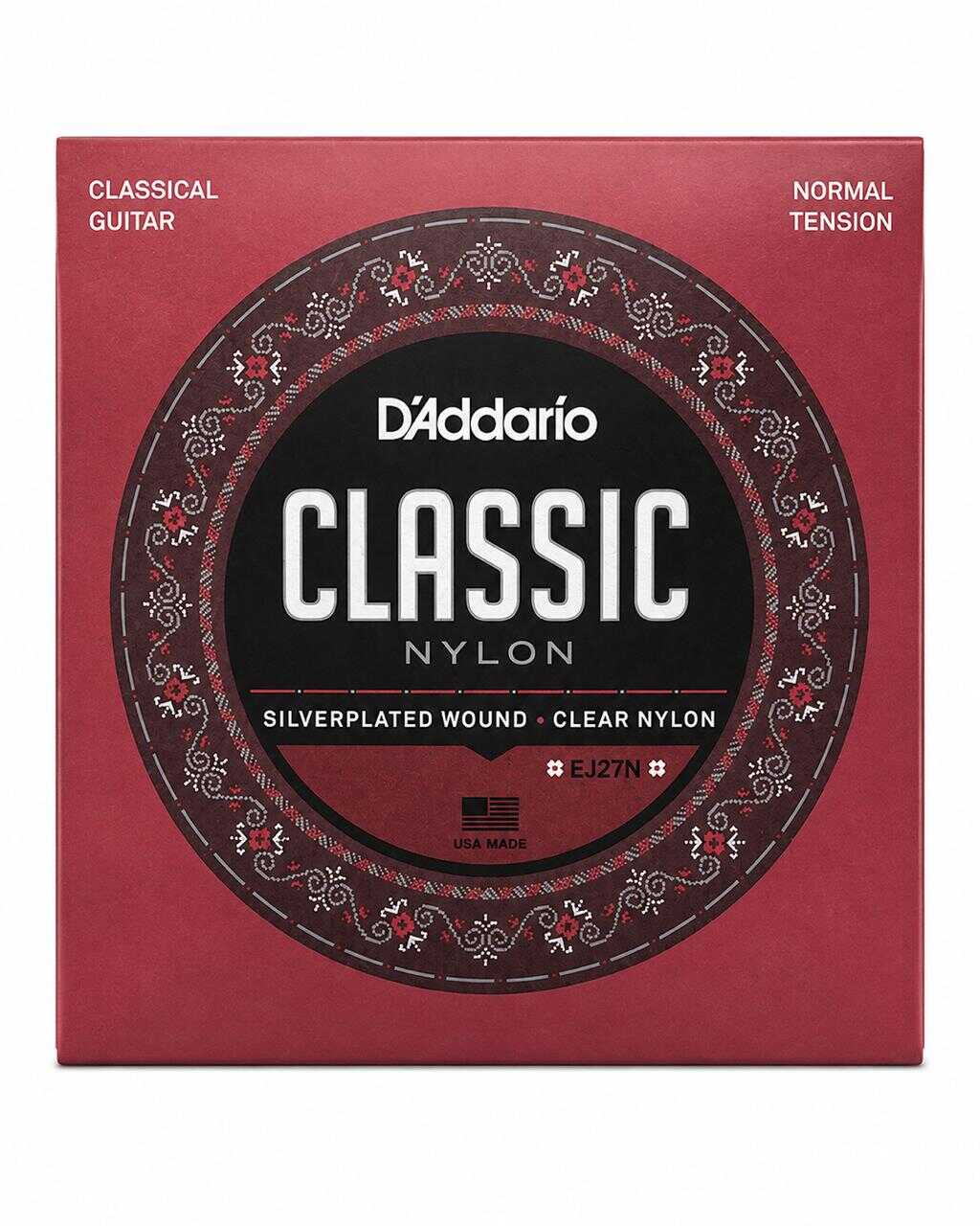 Cuerdas de guitarra clásica D'Addario Nylon EJ27N