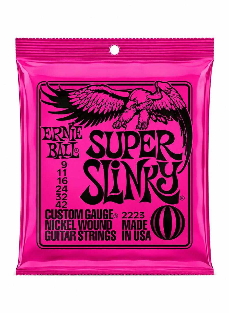 Cuerdas Ernie Ball Super Slinky 09-42 eléctrica