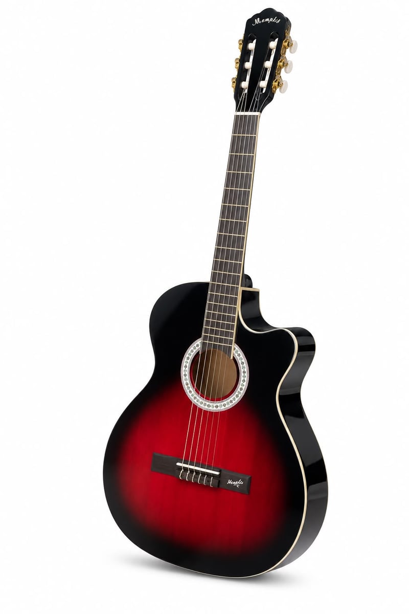 Guitarra Memphis roja con estuche