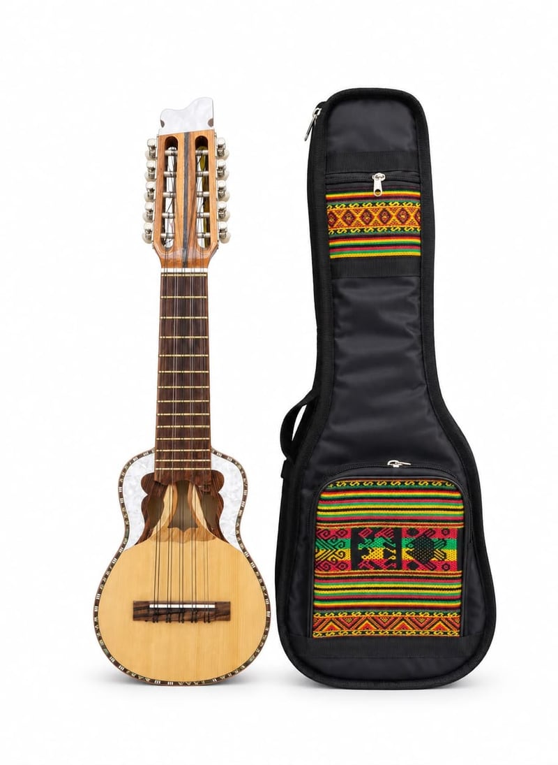Charango de 10 Cuerdas con Funda Andina