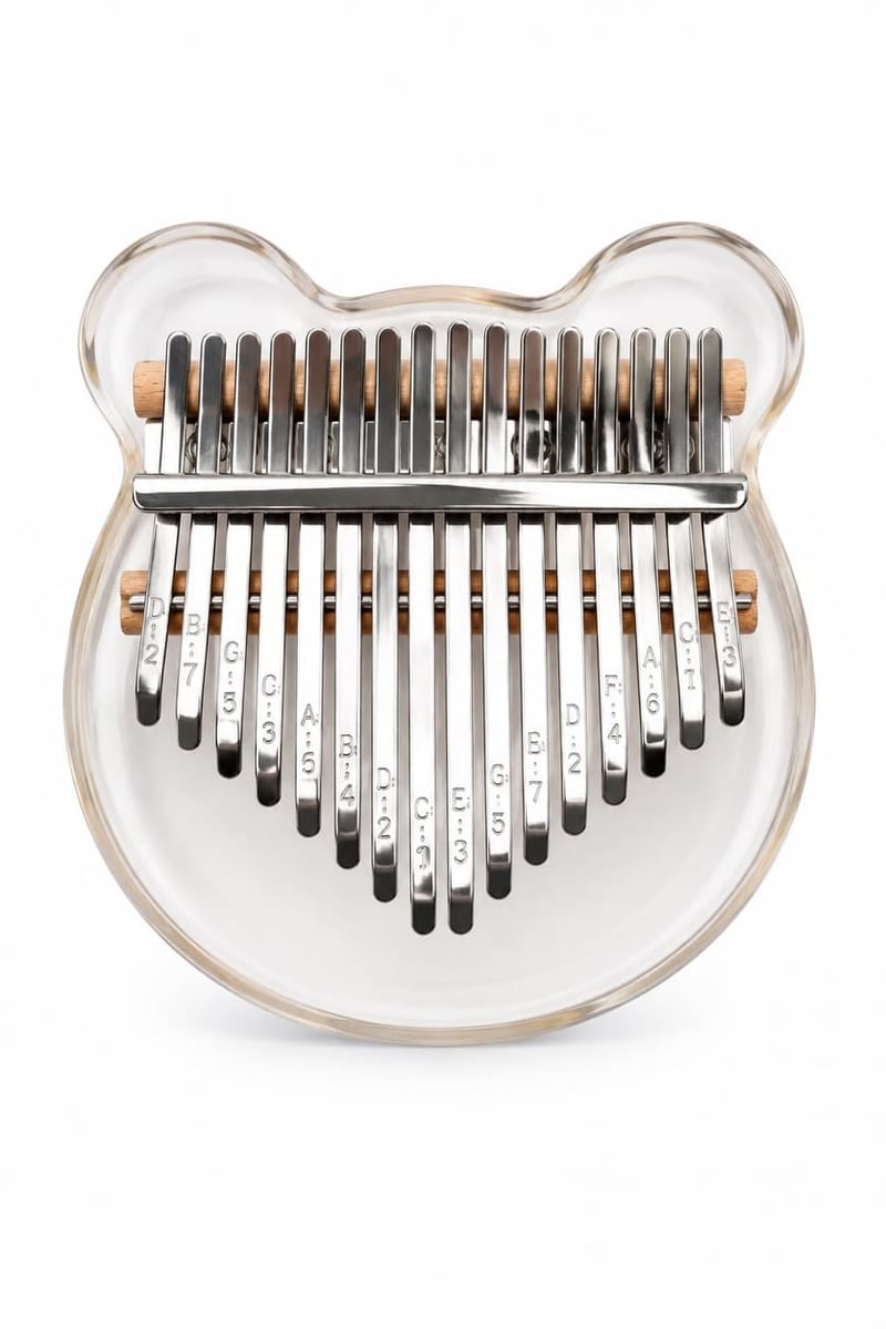 Kalimba Transparente de 17 Teclas diseño Oso