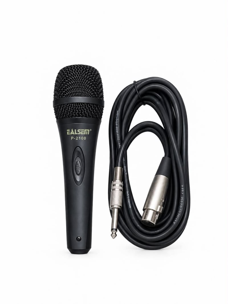 Micrófono Dinámico EALSEN P-2100 con Cable