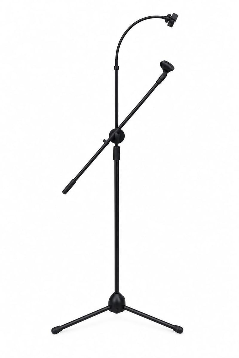 Pedestal de Micrófono con Boom y Trípode