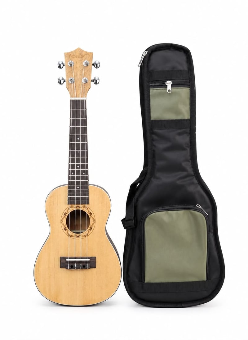 Ukelele de Concierto con Funda (Natural o Caoba)