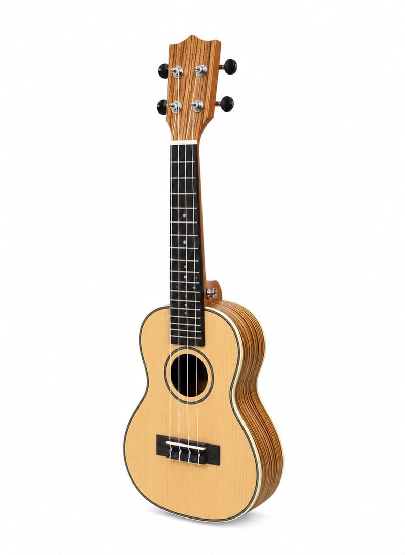 Ukelele de Concierto Zebrawood con Tapa de Spruce